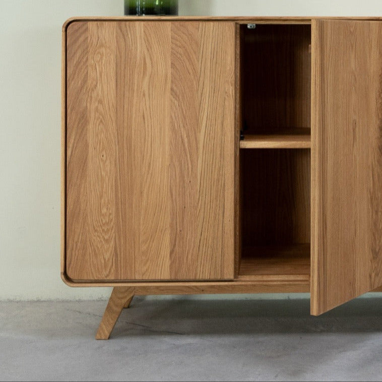 NordicStory Dressoir in massief eiken Geneva 1, 90 x 45 x 86 cm.