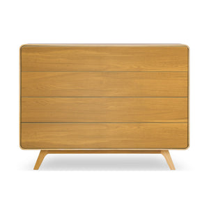 NordicStory ladekast in massief eiken Geneva 3, 120 x 42 x 90 cm.