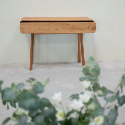 NordicStory Consolekast in massief eiken Geneva, 110 x 35 x 80 cm.