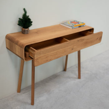 NordicStory Consolekast in massief eiken Geneva, 110 x 35 x 80 cm.