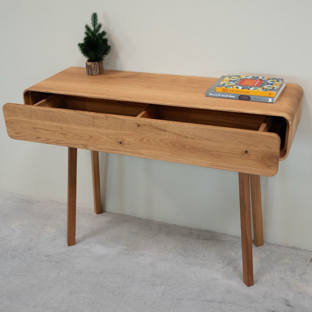 NordicStory Consolekast in massief eiken Geneva, 110 x 35 x 80 cm.