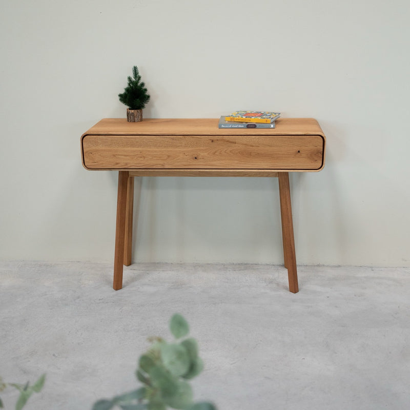 NordicStory Consolekast in massief eiken Geneva, 110 x 35 x 80 cm.