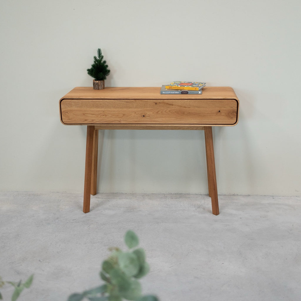 NordicStory Consolekast in massief eiken Geneva, 110 x 35 x 80 cm.