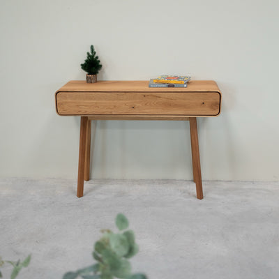 NordicStory Consolekast in massief eiken Geneva, 110 x 35 x 80 cm.