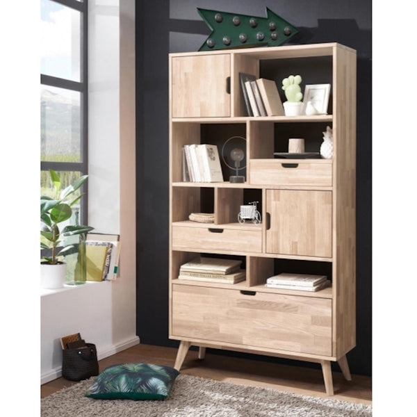 Eiken.Store Eikenhouten massief houten boekenkast Escandi 3
