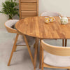 Roble.Store Ronde uitschuifbare eettafel in massief eikenhout 