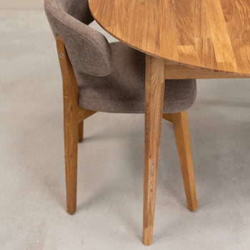 Roble.Store Ronde uitschuifbare eettafel in massief eikenhout 