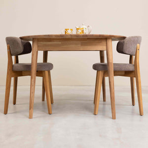 Roble.Store Ronde uitschuifbare eettafel in massief eikenhout 