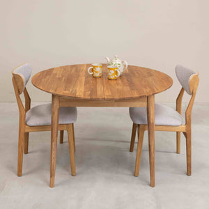 Roble.Store Ronde uitschuifbare eettafel in massief eikenhout 