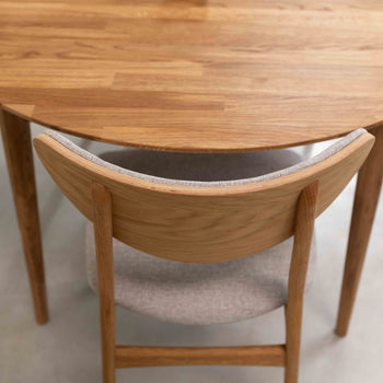 Roble.Store Ronde uitschuifbare eettafel in massief eikenhout 