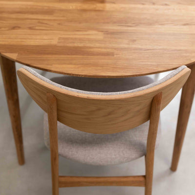 Roble.Store Ronde uitschuifbare eettafel in massief eikenhout 