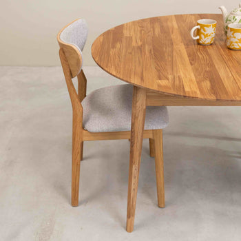 Roble.Store Ronde uitschuifbare eettafel in massief eikenhout 