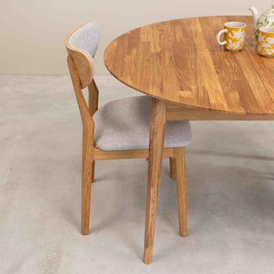 Roble.Store Ronde uitschuifbare eettafel in massief eikenhout 