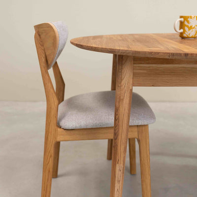 Roble.Store Ronde uitschuifbare eettafel in massief eikenhout 