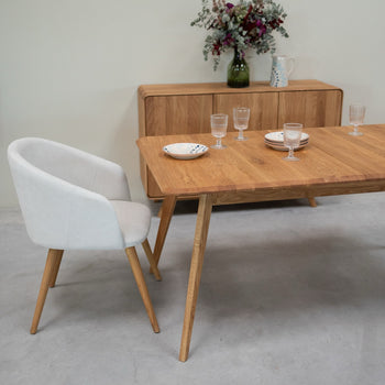 NordicStory Uitschuifbare eettafel in massief eikenhout Genève
