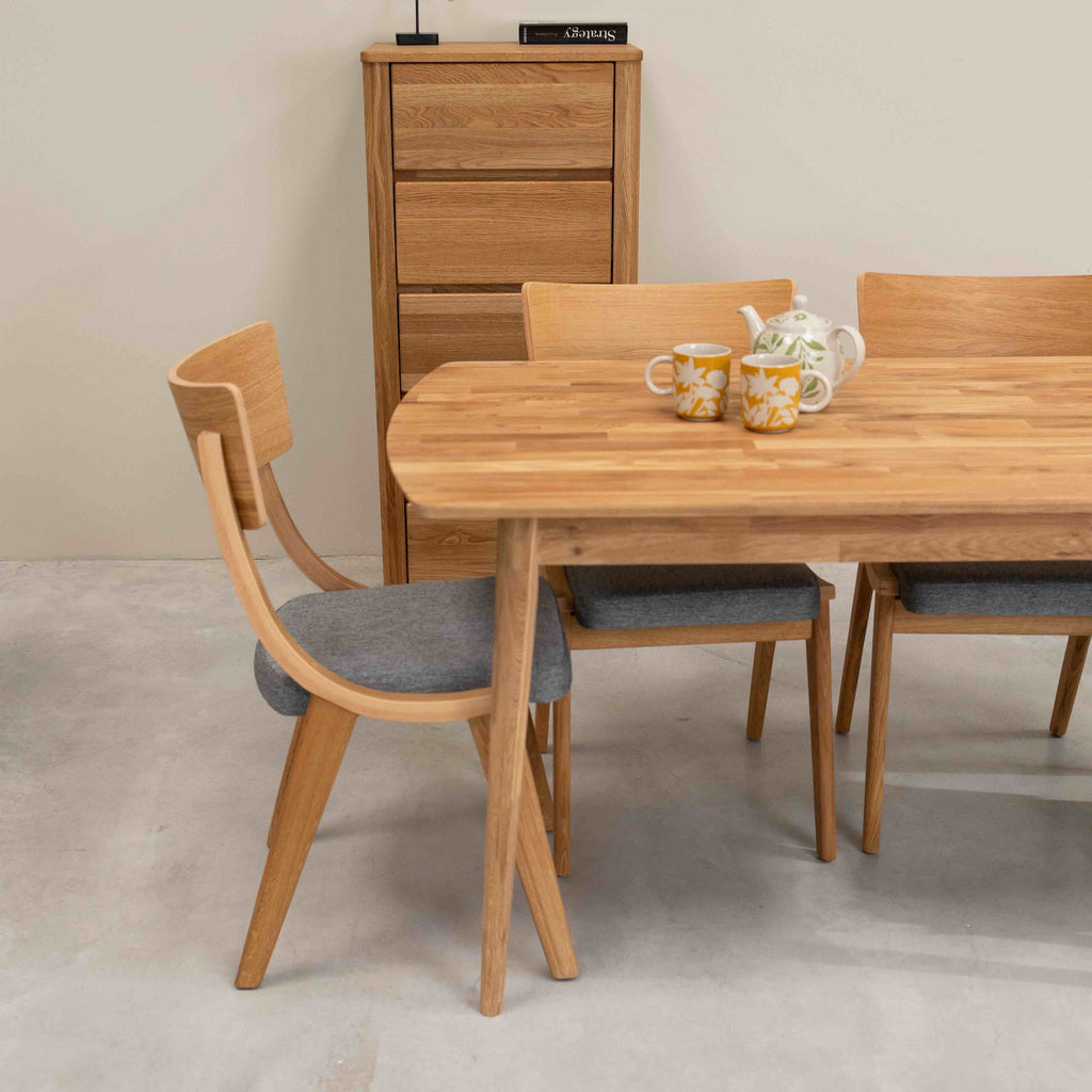 Roble.Store Rechthoekige eettafel in massief eikenhout 