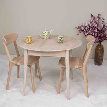NordicStory Ronde uitschuifbare eettafel in massief eiken Escandi 3 Roble.Store