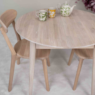 NordicStory Ronde uitschuifbare eettafel in massief eiken Escandi 3 Roble.Store