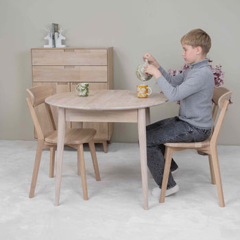 NordicStory Ronde uitschuifbare eettafel in massief eiken Escandi 3 Roble.Store