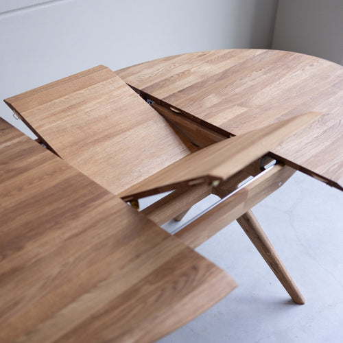 NordicStory Uitschuifbare eettafel in massief eiken Carmen