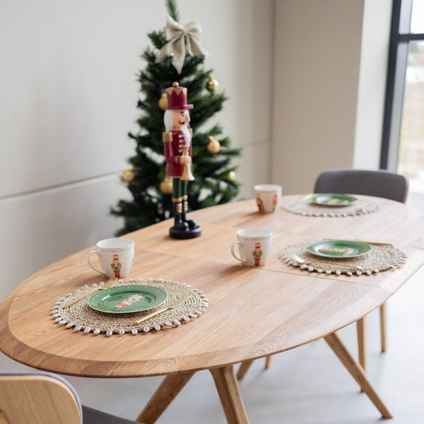 NordicStory Uitschuifbare eettafel in massief eiken Carmen