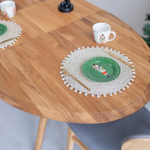 NordicStory Uitschuifbare eettafel in massief eiken Carmen
