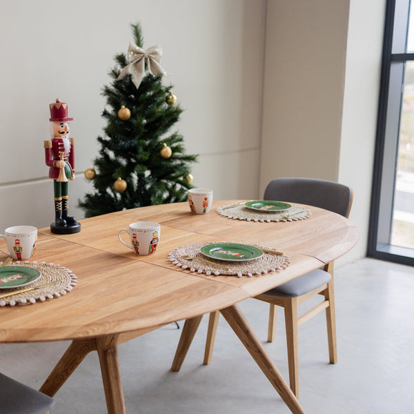 NordicStory Uitschuifbare eettafel in massief eiken Carmen
