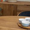 VESKOR Set van 2 of 4 massief eiken eetkamerstoelen Knut, bekleding Beige/Antraciet Grijs Eiken.Winkel