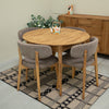 Ronde uitschuifbare eettafel in massief eiken Escandi 6, 93-123 x 93 x 75 cm | NordicStory