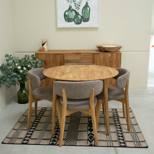 NordicStory Ronde uitschuifbare eettafel in massief eiken Escandi 3 Roble.Store