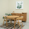VESKOR Set van 2 of 4 massief eiken eetkamerstoelen Knut, bekleding Beige/Antraciet Grijs Eiken.Winkel