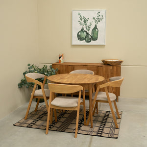 NordicStory Ronde uitschuifbare eettafel in massief eiken Escandi 3 Roble.Store