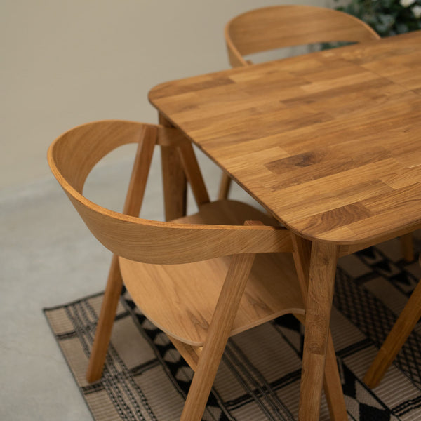 Veskor Set van 2 of 4 massief eiken eetkamerstoelen Knut Roble.Store