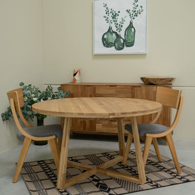 NordicStory Uitschuifbare eettafel in massief duurzaam eiken Roble.Store