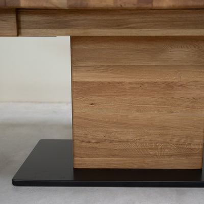 NordicStory Uitschuifbare eettafel in massief eiken Bremen, 160-250 x 90 x 75 cm.