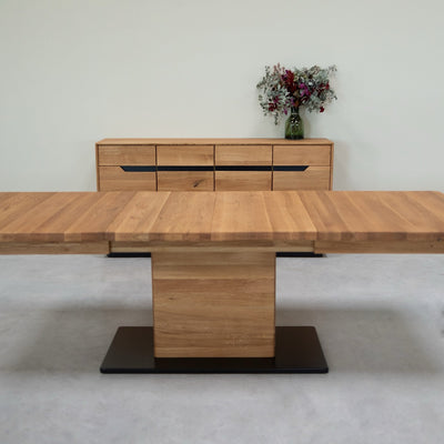 NordicStory Uitschuifbare eettafel in massief eiken Bremen, 160-250 x 90 x 75 cm.