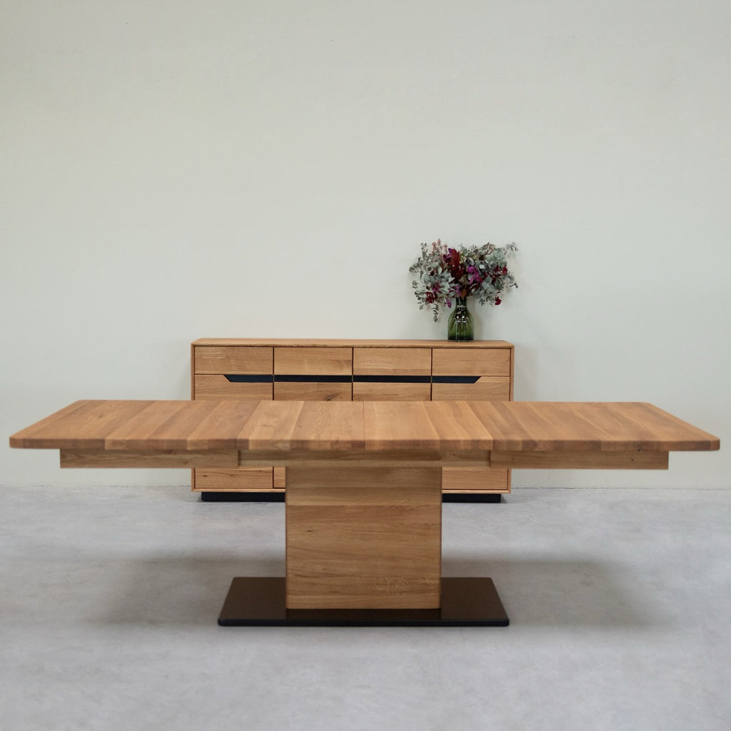 NordicStory Uitschuifbare eettafel in massief eiken Bremen, 160-250 x 90 x 75 cm.