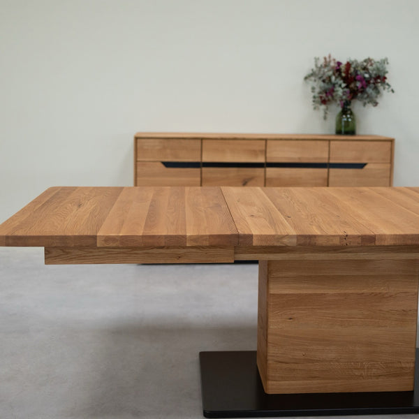 NordicStory Uitschuifbare eettafel in massief eiken Bremen, 160-250 x 90 x 75 cm.
