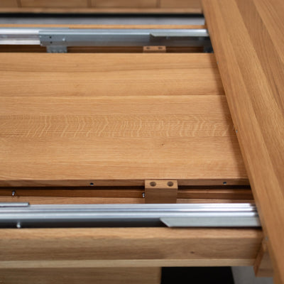 NordicStory Uitschuifbare eettafel in massief eiken Bremen, 160-250 x 90 x 75 cm.