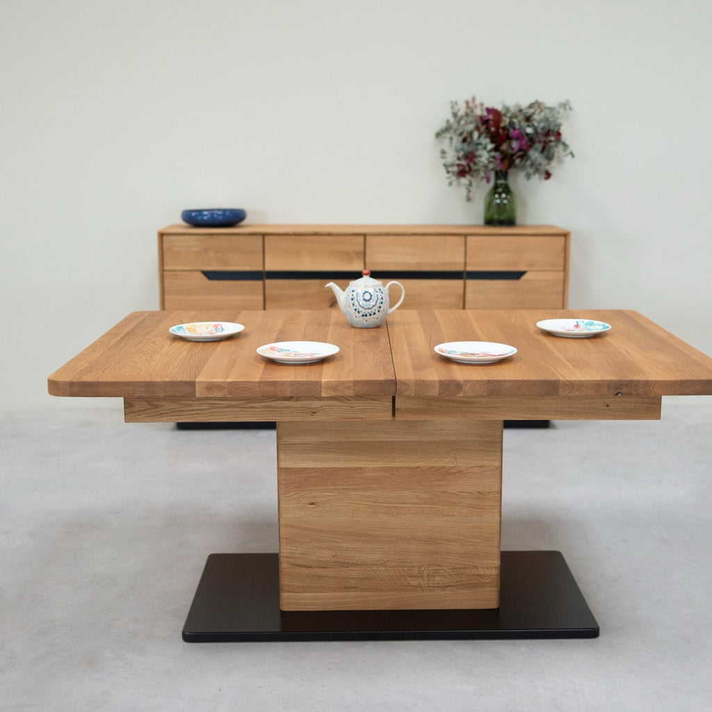 NordicStory Uitschuifbare eettafel in massief eiken Bremen, 160-250 x 90 x 75 cm.