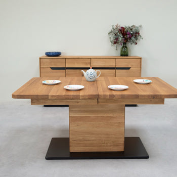 NordicStory Uitschuifbare eettafel in massief eiken Bremen, 160-250 x 90 x 75 cm.