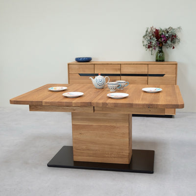 NordicStory Uitschuifbare eettafel in massief eiken Bremen, 160-250 x 90 x 75 cm.
