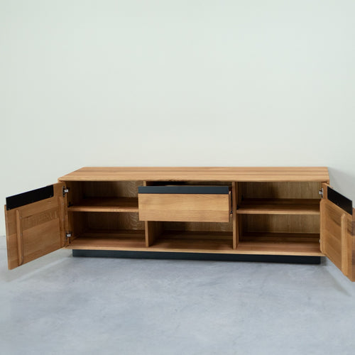 NordicStory TV-meubel in massief eiken Bremen, 160 x 42 x 50 cm.