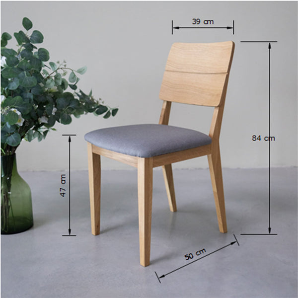 NordicStory Set gestoffeerde massief eiken eetkamerstoelen uit de Mauritz collectie Meubels in Scandinavisch grijze kleur met een modern ontwerp Eiken.