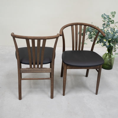 VESKOR Set van 2 of 4 massief eiken eetkamerstoelen Dagmar