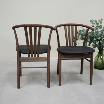 VESKOR Set van 2 of 4 massief eiken eetkamerstoelen Dagmar
