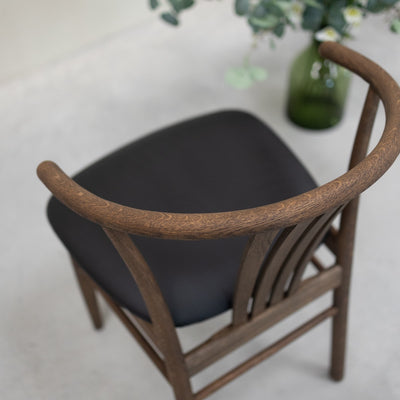 VESKOR Set van 2 of 4 massief eiken eetkamerstoelen Dagmar