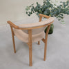 NordicStory Set van 2 of 4 Alexis eetkamerstoelen, massief eiken frame, beige bekleding