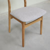 VESKOR Set van 2 of 4 massief eiken eetkamerstoelen Maxwell, bekleed in grijs