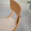 VESKOR Set van 2 of 4 massief eiken Lucas eetkamerstoelen, bekleding grijs of beige